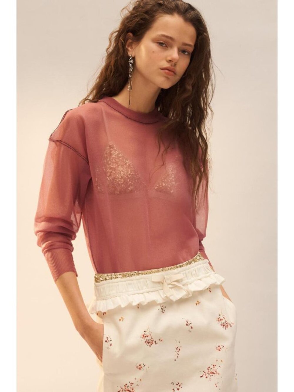 ZARA LIMITED EDITION PRINTED MIDI SKIRT